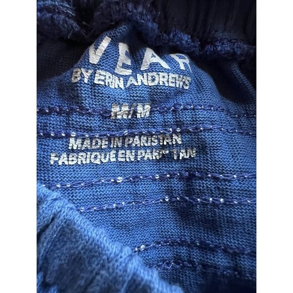 WEAR by Erin Andrews blue white hem gym retro shorts NFL sz M Swifties festival - Picture 4 of 9